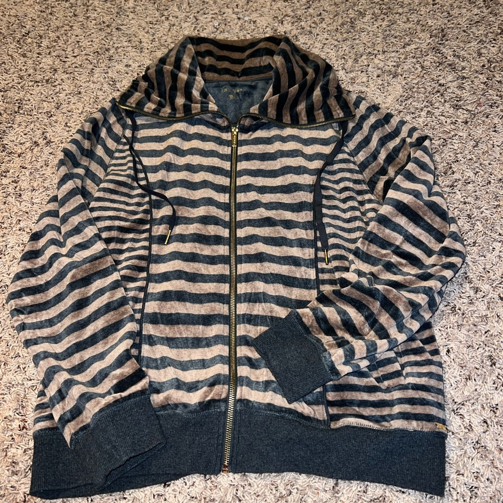 Womens velour zip up
